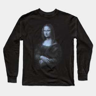 Mona Lisa in Blue Long Sleeve T-Shirt